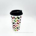 Eco-Friendly Reusable Custom Printed BPA Free 16oz double Coffee Cup With Lid